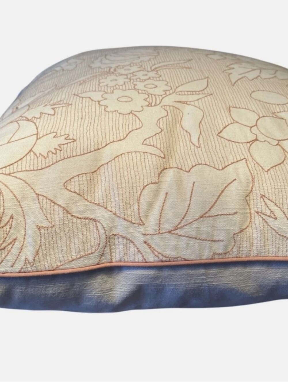 Threshold 24in.×24in. Square Leaf And Floral Tan & Off White Pillow - Picture 5 of 9